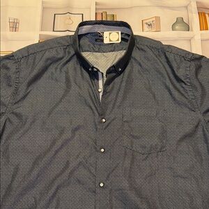 Men's Navy Blue Patterned Shirt